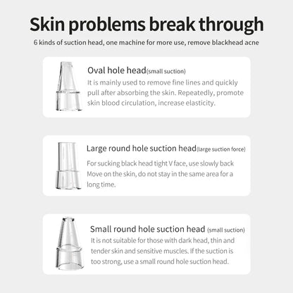 Electric Blackhead Vacuum Remover Vacuum Facial Pore Cleaner Electric Acne Extractor Tool for Women & Men Face Nose Cleaner