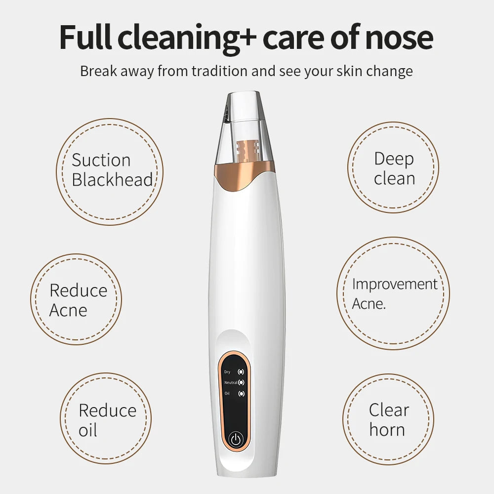 Electric Blackhead Vacuum Remover Vacuum Facial Pore Cleaner Electric Acne Extractor Tool for Women & Men Face Nose Cleaner