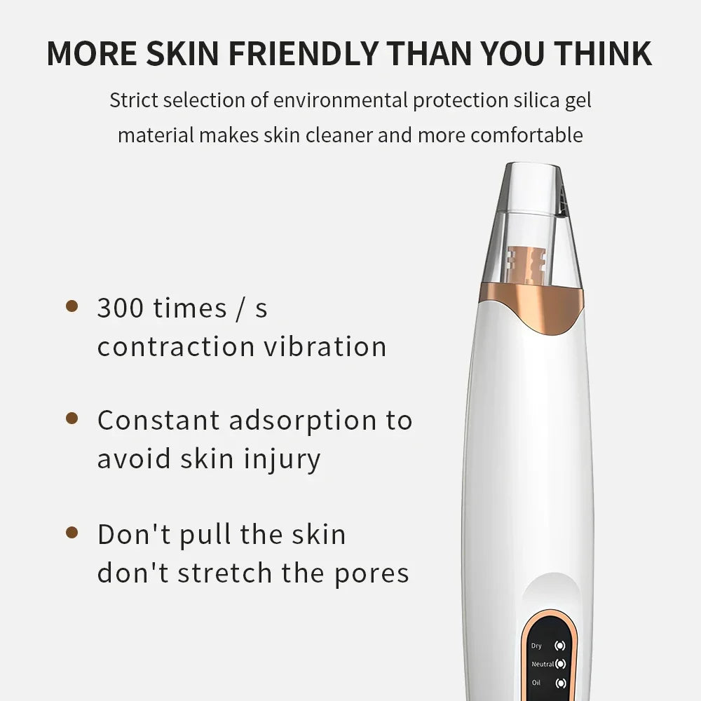 Electric Blackhead Vacuum Remover Vacuum Facial Pore Cleaner Electric Acne Extractor Tool for Women & Men Face Nose Cleaner