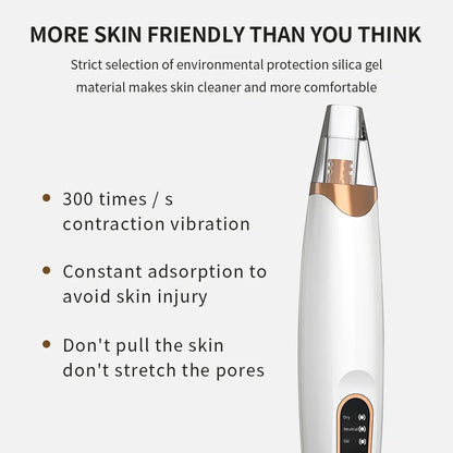Electric Blackhead Vacuum Remover Vacuum Facial Pore Cleaner Electric Acne Extractor Tool for Women & Men Face Nose Cleaner