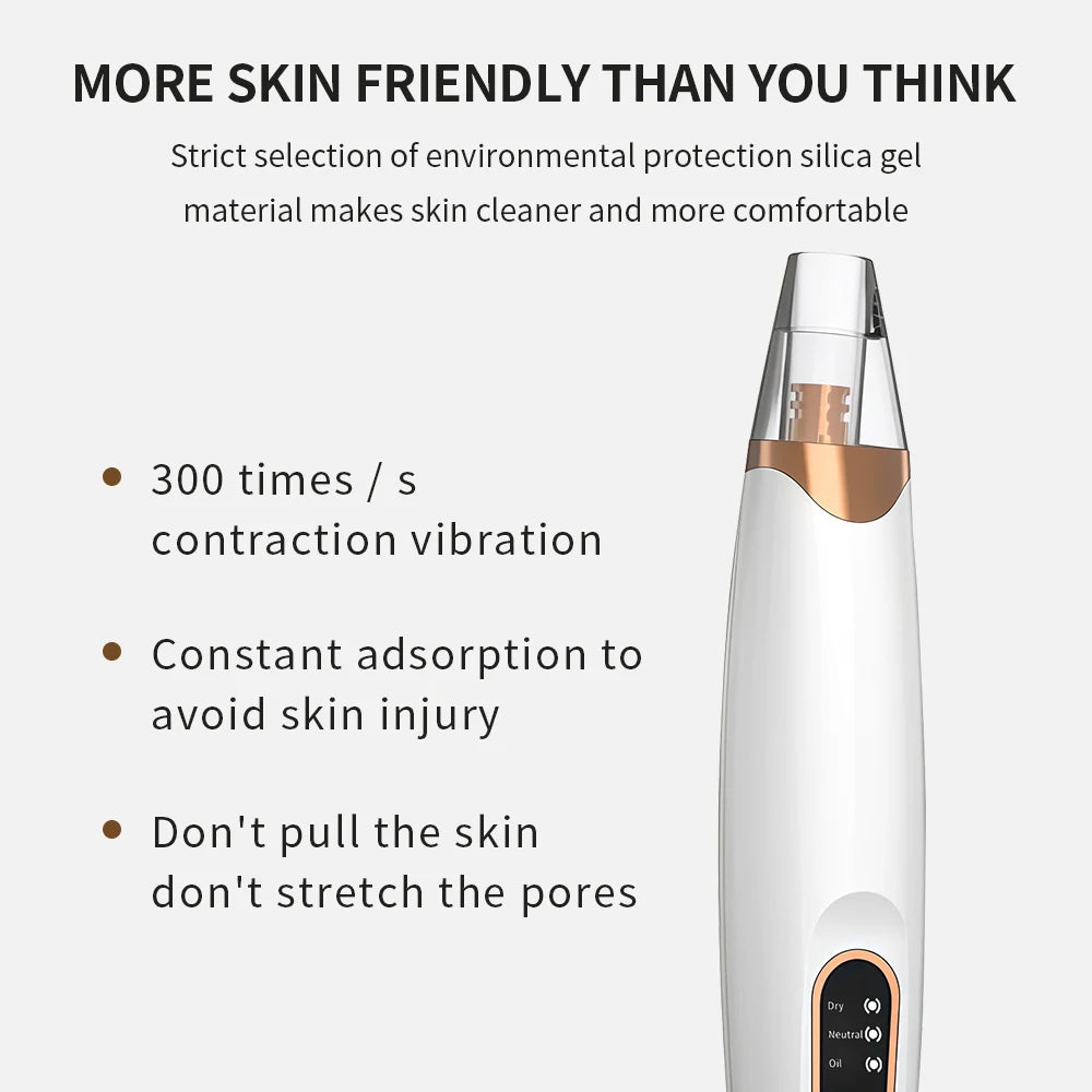 Electric Blackhead Vacuum Remover Vacuum Facial Pore Cleaner Electric Acne Extractor Tool for Women & Men Face Nose Cleaner